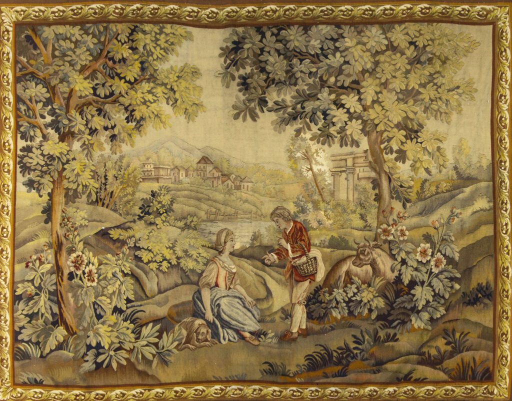 "Antique French Tapestry 16"