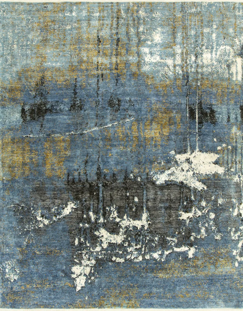 "Contemporary Hand Woven Silk & Wool Standard & Custom Size"
